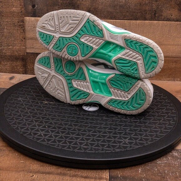 ASICS GEL DEDICATE WOMENS ATHLETIC SHOES RUNNING VOLLEYBALL WHITE LEATHER SZ 7.5 - Picture 4 of 9